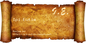 Ipi Eutim névjegykártya